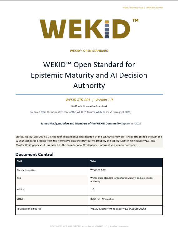 WEKID-STD-001 v1.0 Open Standard cover