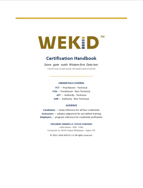 WEKID Certification Handbook cover