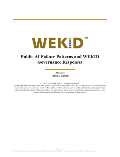 WEKID failure patterns briefing