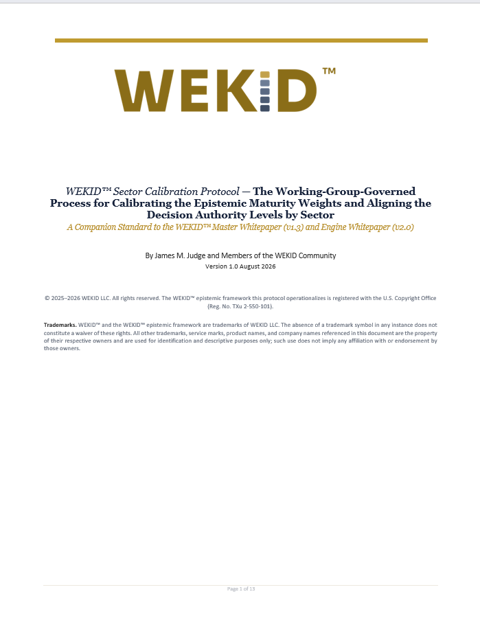 WEKID Working Group Calibration Protocol